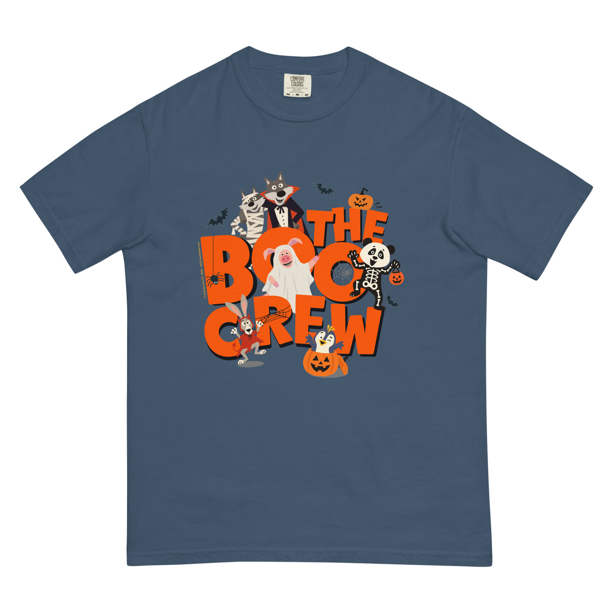 Masha and the Bear Friends The Boo Crew Unisex garment-dyed heavyweight t-shirt Midnight T-SHIRT
