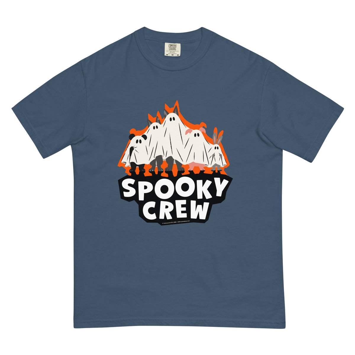 Masha and the Bear Friends Spooky Crew Unisex garment-dyed heavyweight t-shirt Midnight T-SHIRT