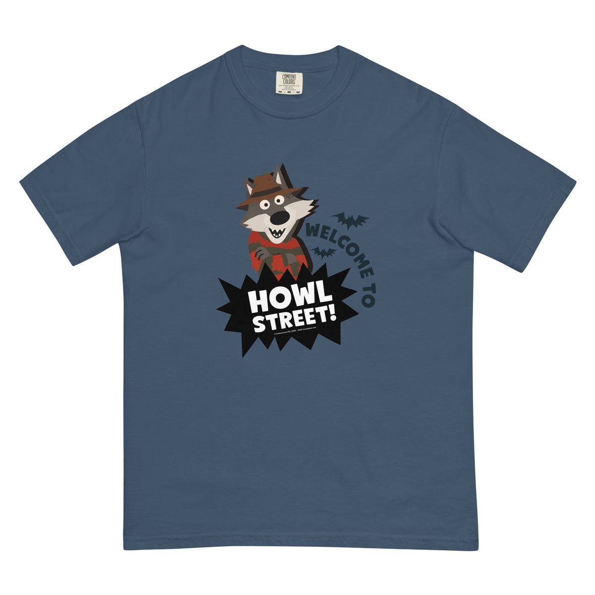Masha and the Bear Friends Howl Street! Unisex garment-dyed heavyweight t-shirt Midnight T-SHIRT