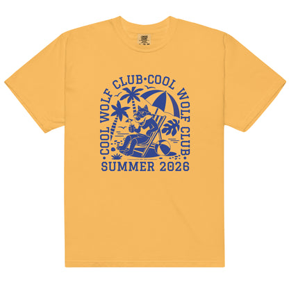 Masha and the Bear Friends Cool Wolf Club Unisex garment-dyed heavyweight t-shirt Mustard T-SHIRT