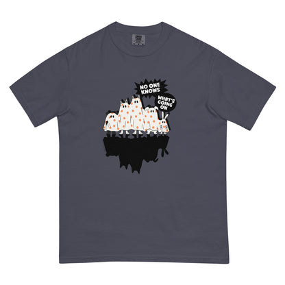 Masha and the Bear Friends Spooky Crew Unisex garment-dyed heavyweight t-shirt Navy T-SHIRT