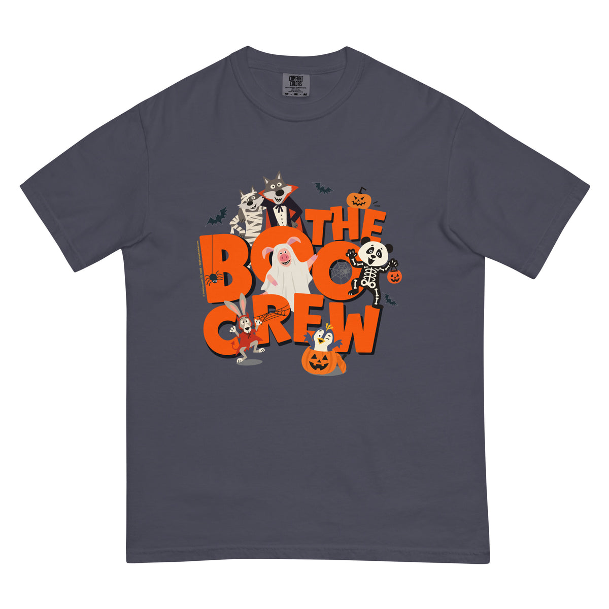 Masha and the Bear Friends The Boo Crew Unisex garment-dyed heavyweight t-shirt Navy T-SHIRT