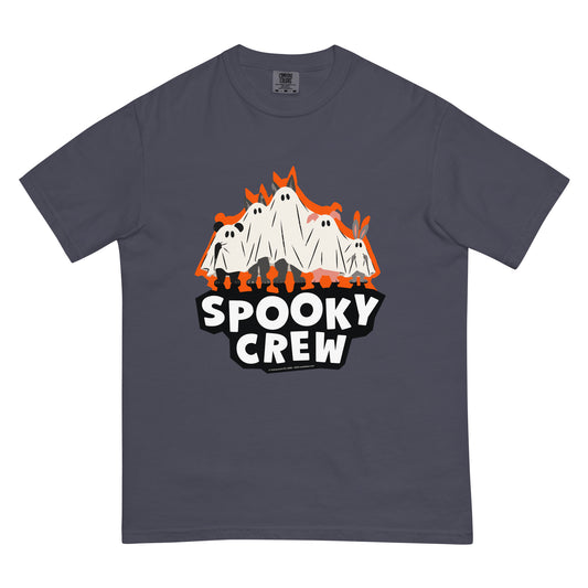 Masha and the Bear Friends Spooky Crew Unisex garment-dyed heavyweight t-shirt Navy T-SHIRT