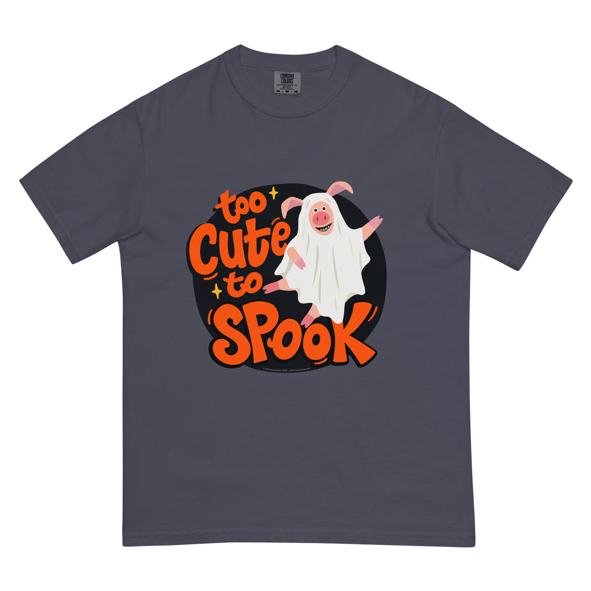 Masha and the Bear Friends Too Cute to Spook Unisex garment-dyed heavyweight t-shirt Navy T-SHIRT
