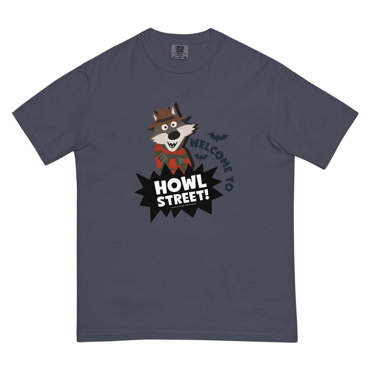 Masha and the Bear Friends Howl Street! Unisex garment-dyed heavyweight t-shirt Navy T-SHIRT