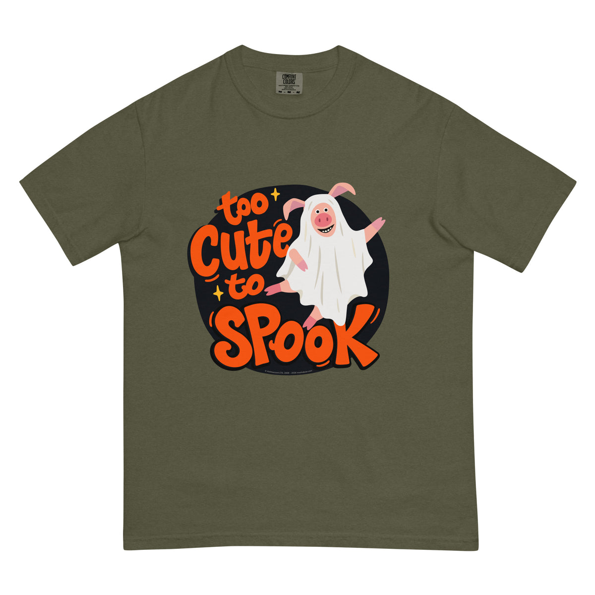 Masha and the Bear Friends Too Cute to Spook Unisex garment-dyed heavyweight t-shirt Sage T-SHIRT