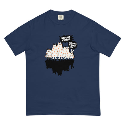 Masha and the Bear Friends Spooky Crew Unisex garment-dyed heavyweight t-shirt True Navy T-SHIRT