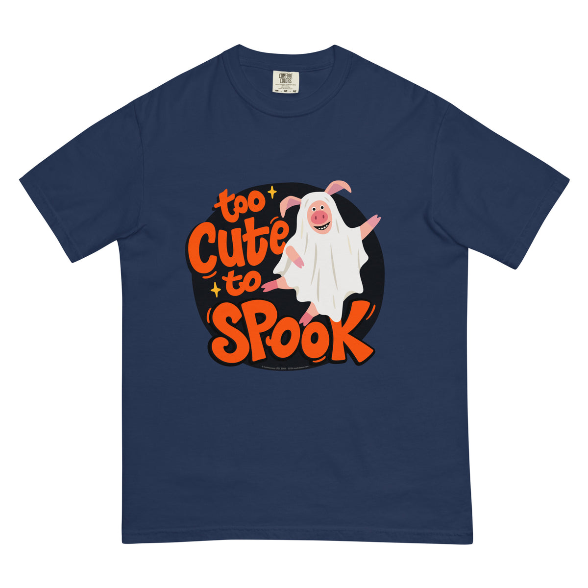 Masha and the Bear Friends Too Cute to Spook Unisex garment-dyed heavyweight t-shirt True Navy T-SHIRT