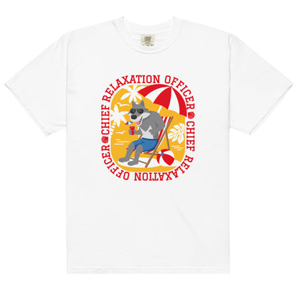 Masha and the Bear Friends Chief Relaxation Officer Unisex garment-dyed heavyweight t-shirt White T-SHIRT
