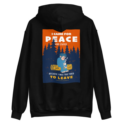 Masha and the Bear Friends I Came for Peace Unisex Hoodie with Back Print T-SHIRT