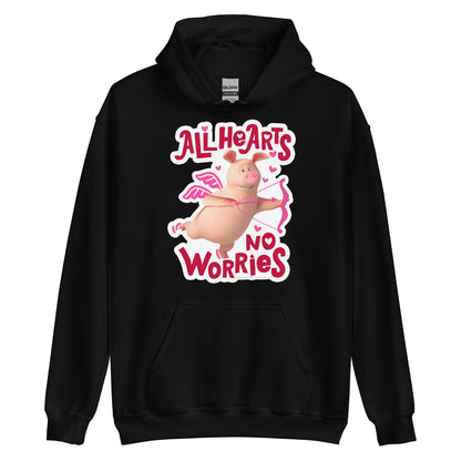 Masha and the Bear Friends No Worries Unisex Hoodie Black T-SHIRT