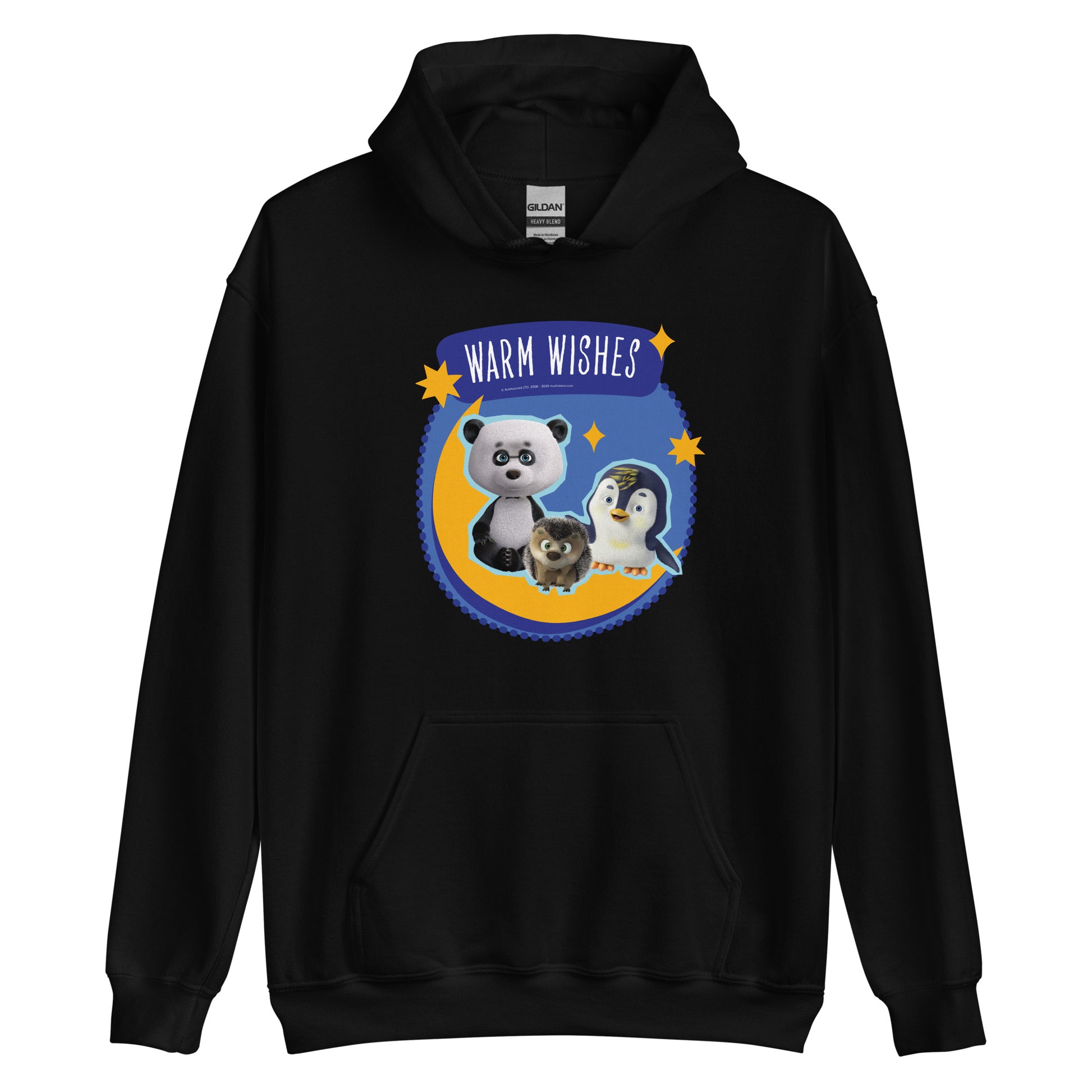 Masha and the Bear Friends Warm Wishes Unisex Hoodie Black T-SHIRT