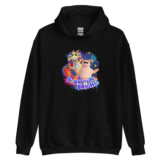 Masha and the Bear Friends Born To Be Bright! Unisex Hoodie Black T-SHIRT