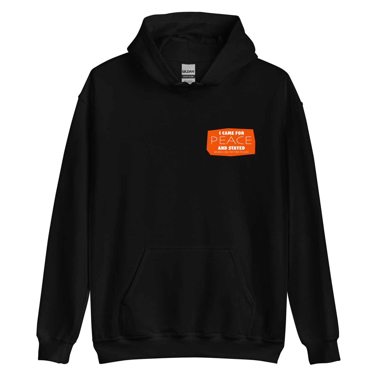 Masha and the Bear Friends I Came for Peace Unisex Hoodie with Back Print Black T-SHIRT