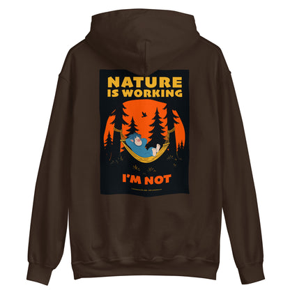 Masha and the Bear Friends Nature is Working Unisex Hoodie with Back Print T-SHIRT