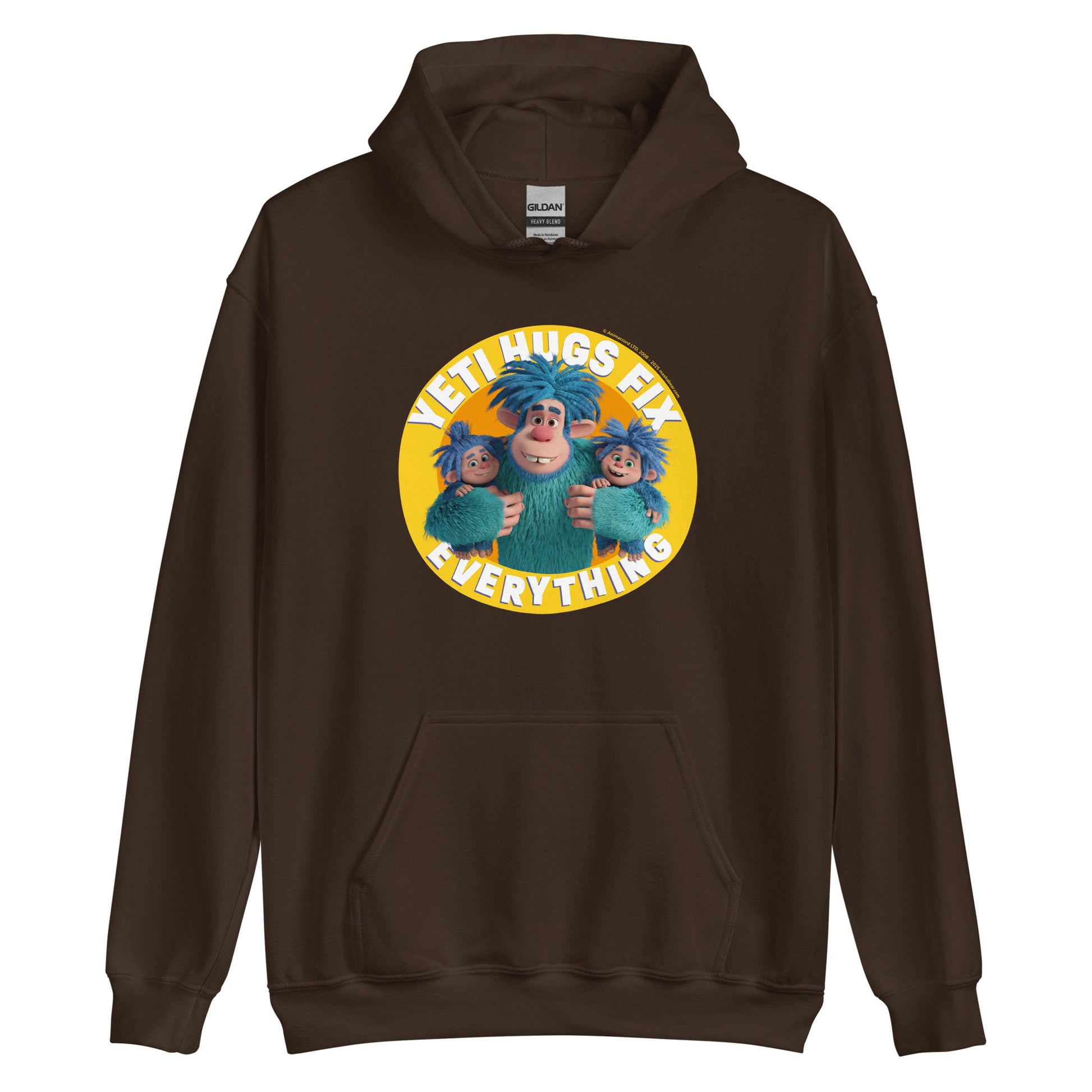 Masha and the Bear Friends Hugs Fix Everything Unisex Hoodie Dark Chocolate T-SHIRT