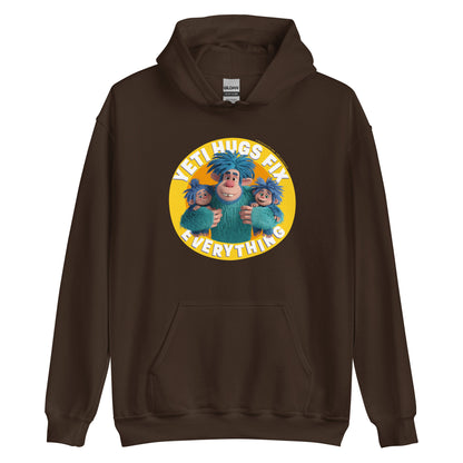 Masha and the Bear Friends Hugs Fix Everything Unisex Hoodie Dark Chocolate T-SHIRT