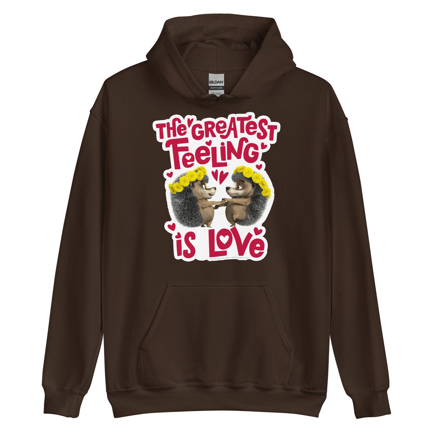 Masha and the Bear Friends Greatest Feeling Unisex Hoodie Dark Chocolate T-SHIRT