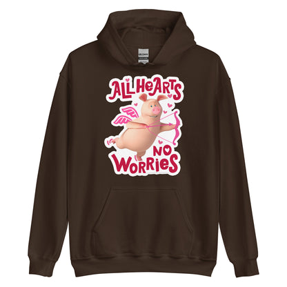 Masha and the Bear Friends No Worries Unisex Hoodie Dark Chocolate T-SHIRT