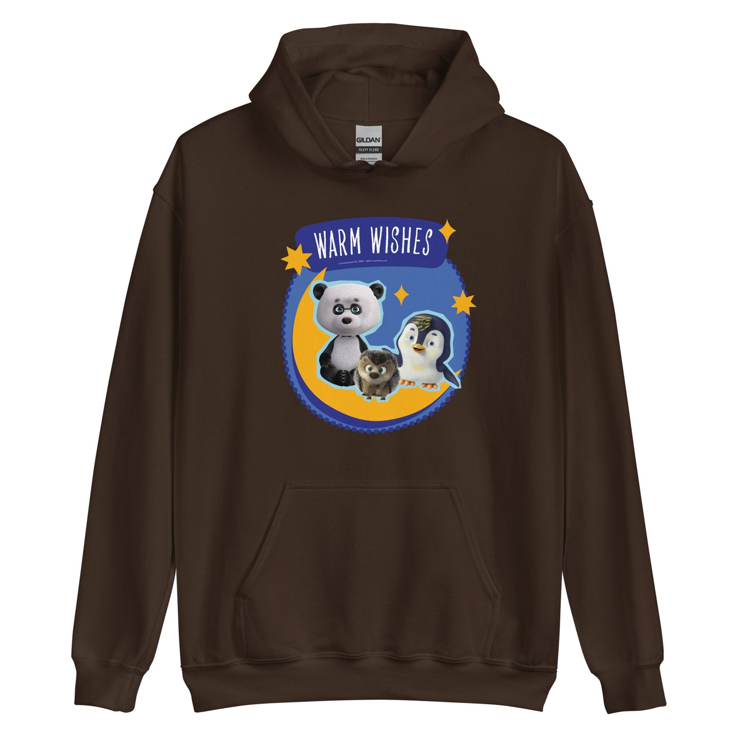 Masha and the Bear Friends Warm Wishes Unisex Hoodie Dark Chocolate T-SHIRT
