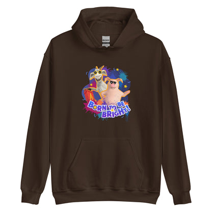 Masha and the Bear Friends Born To Be Bright! Unisex Hoodie Dark Chocolate T-SHIRT