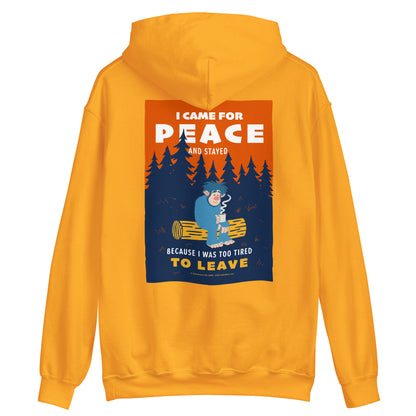 Masha and the Bear Friends I Came for Peace Unisex Hoodie with Back Print T-SHIRT