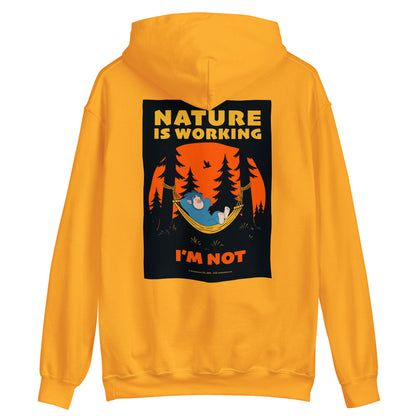 Masha and the Bear Friends Nature is Working Unisex Hoodie with Back Print T-SHIRT