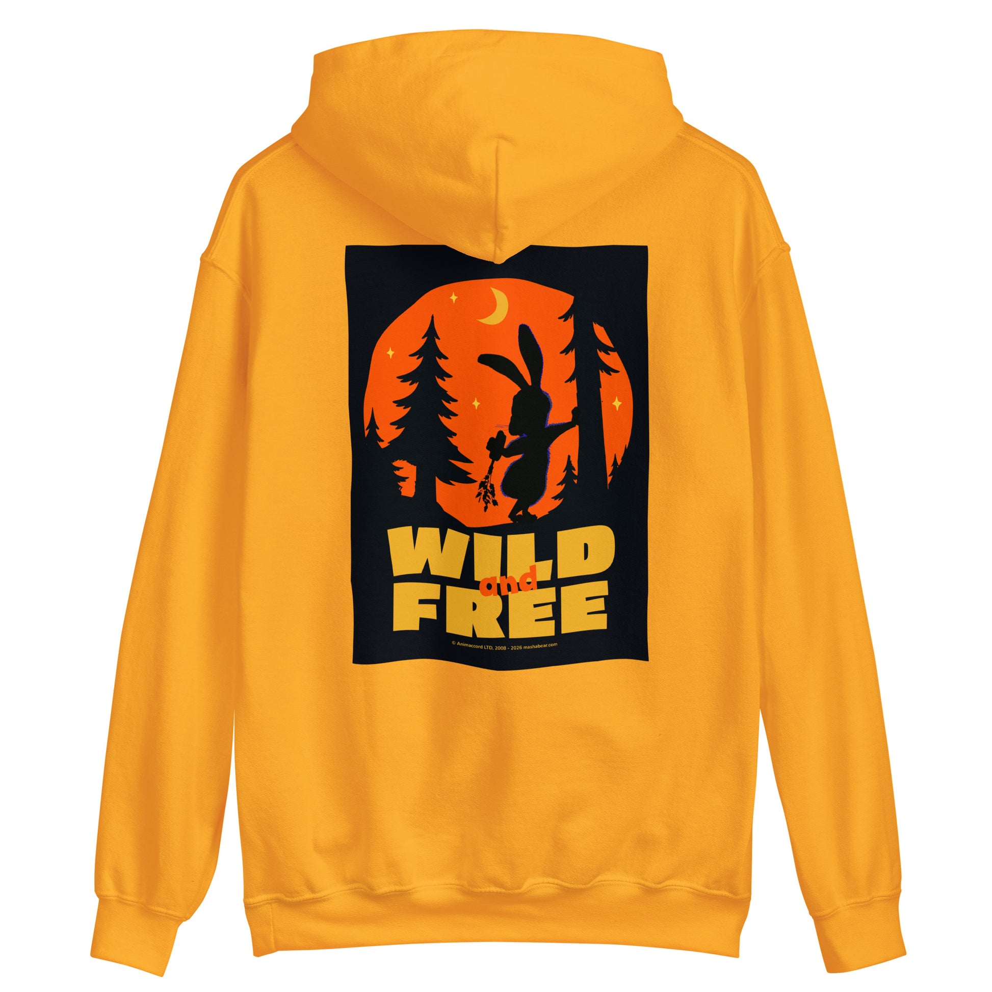 Masha and the Bear Friends Wild and Free Unisex Hoodie with Back Print T-SHIRT