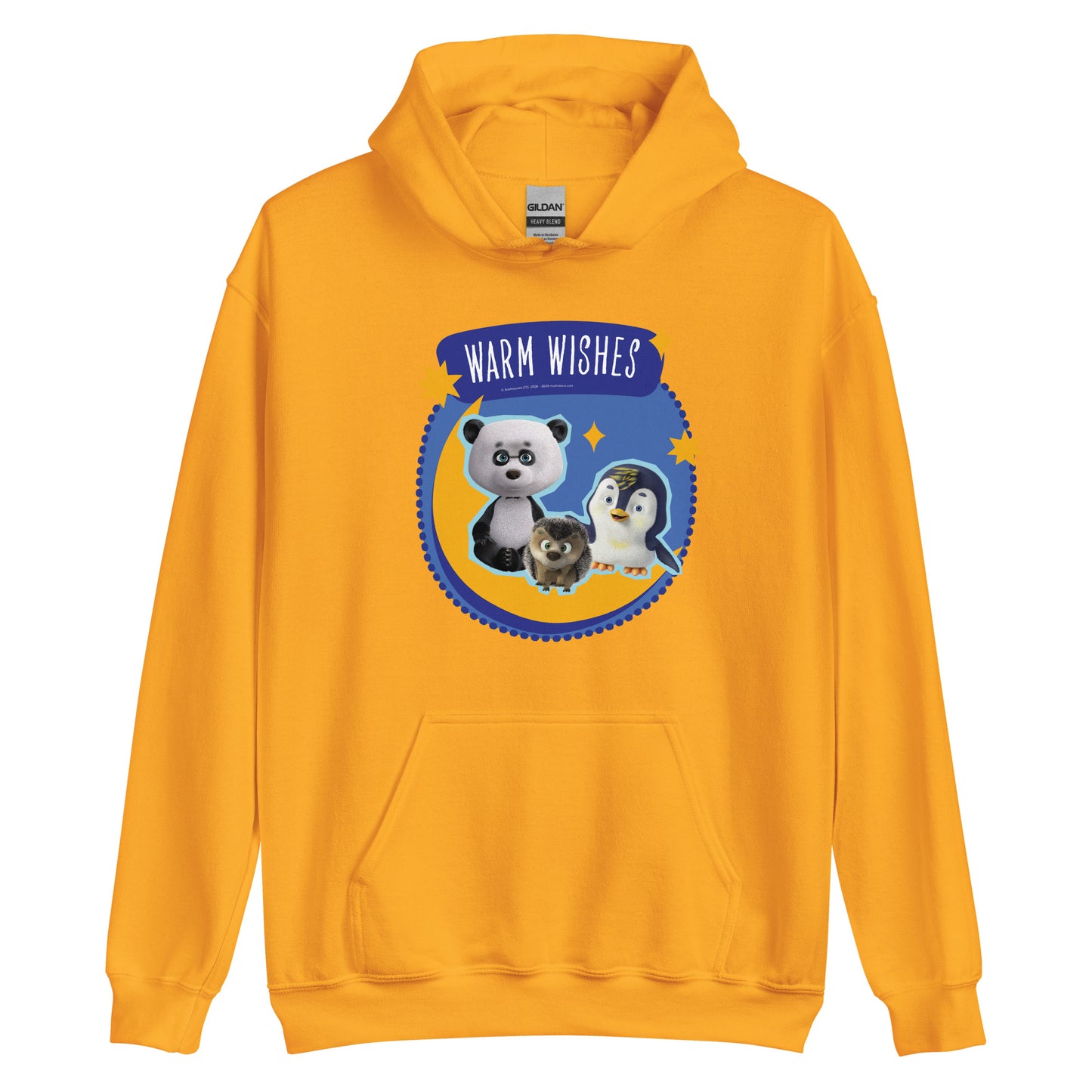 Masha and the Bear Friends Warm Wishes Unisex Hoodie Gold T-SHIRT