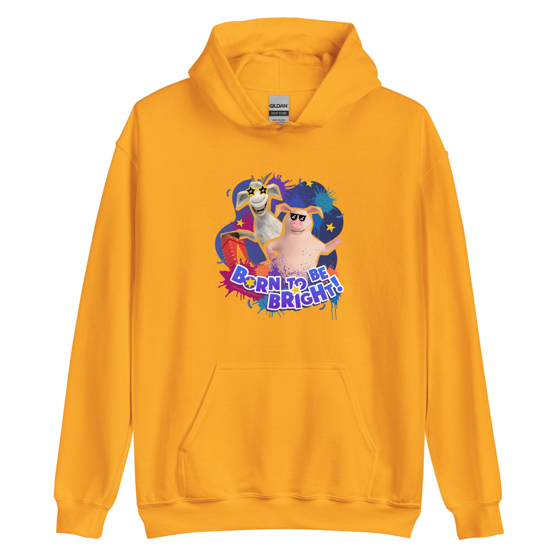 Masha and the Bear Friends Born To Be Bright! Unisex Hoodie Gold T-SHIRT
