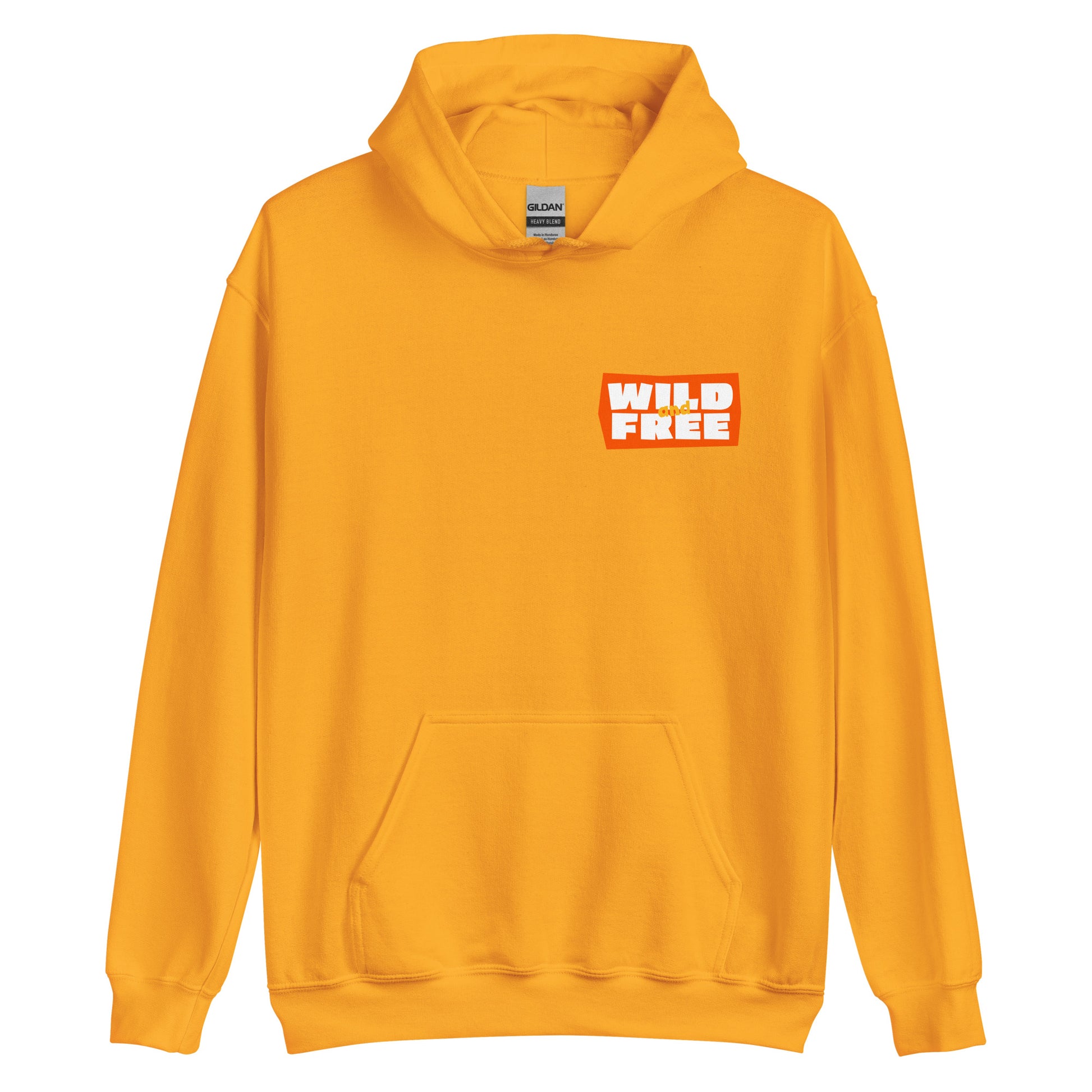 Masha and the Bear Friends Wild and Free Unisex Hoodie with Back Print Gold T-SHIRT