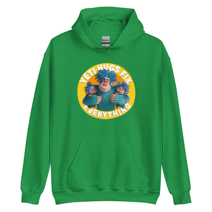 Masha and the Bear Friends Hugs Fix Everything Unisex Hoodie Irish Green T-SHIRT