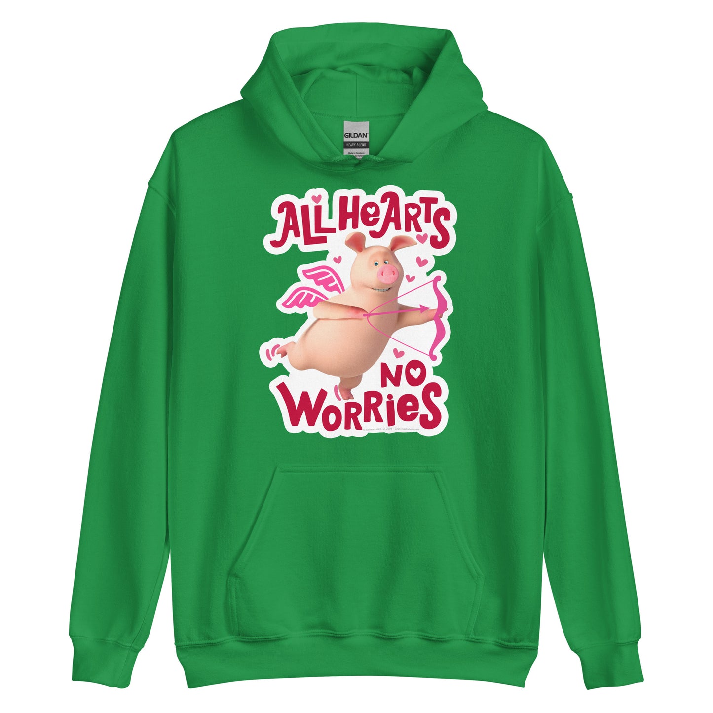 Masha and the Bear Friends No Worries Unisex Hoodie Irish Green T-SHIRT