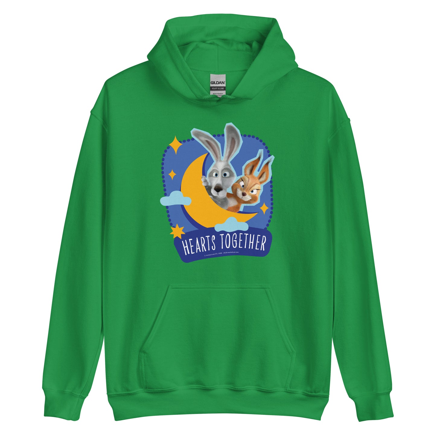Masha and the Bear Friends Hearts Together Unisex Hoodie Irish Green T-SHIRT