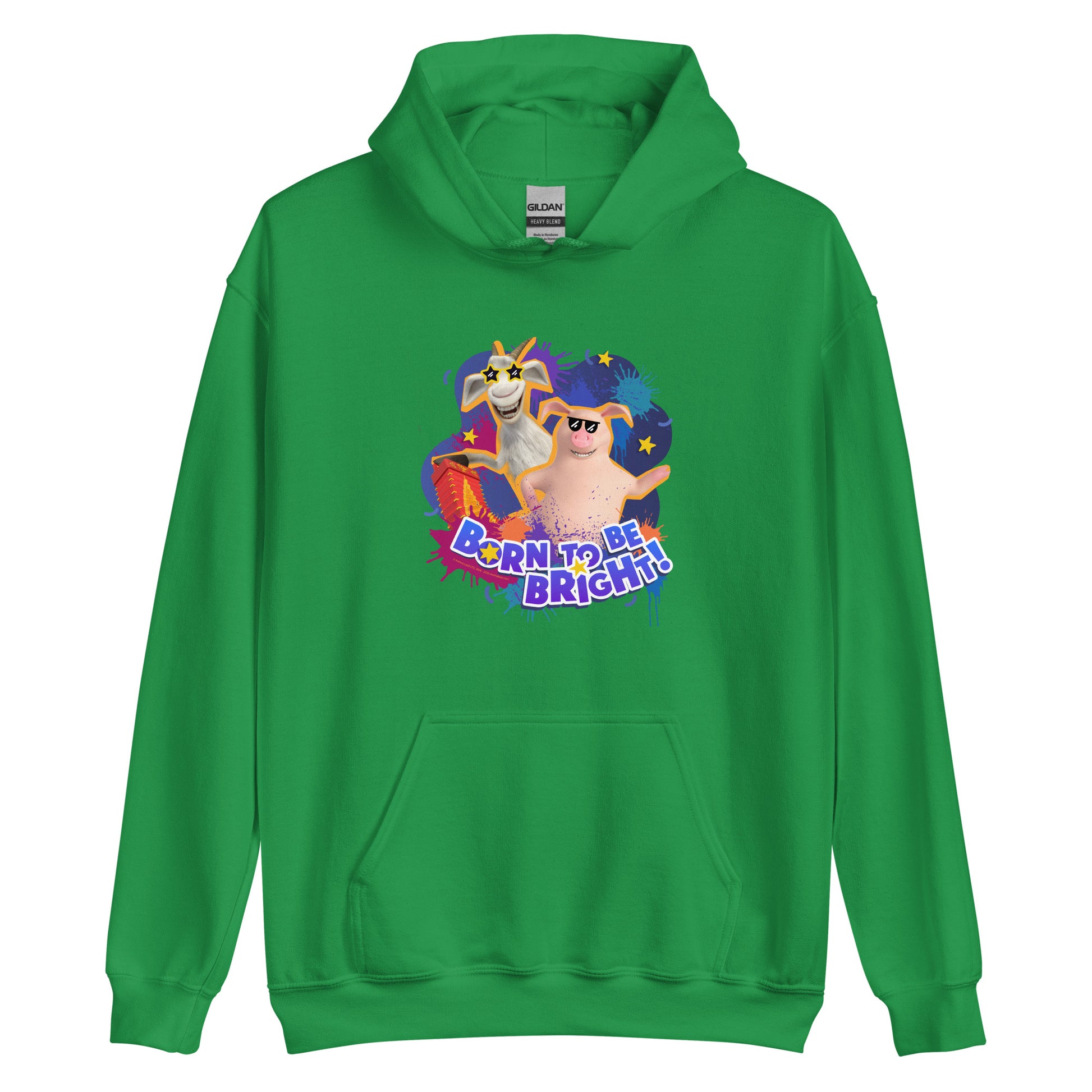 Masha and the Bear Friends Born To Be Bright! Unisex Hoodie Irish Green T-SHIRT