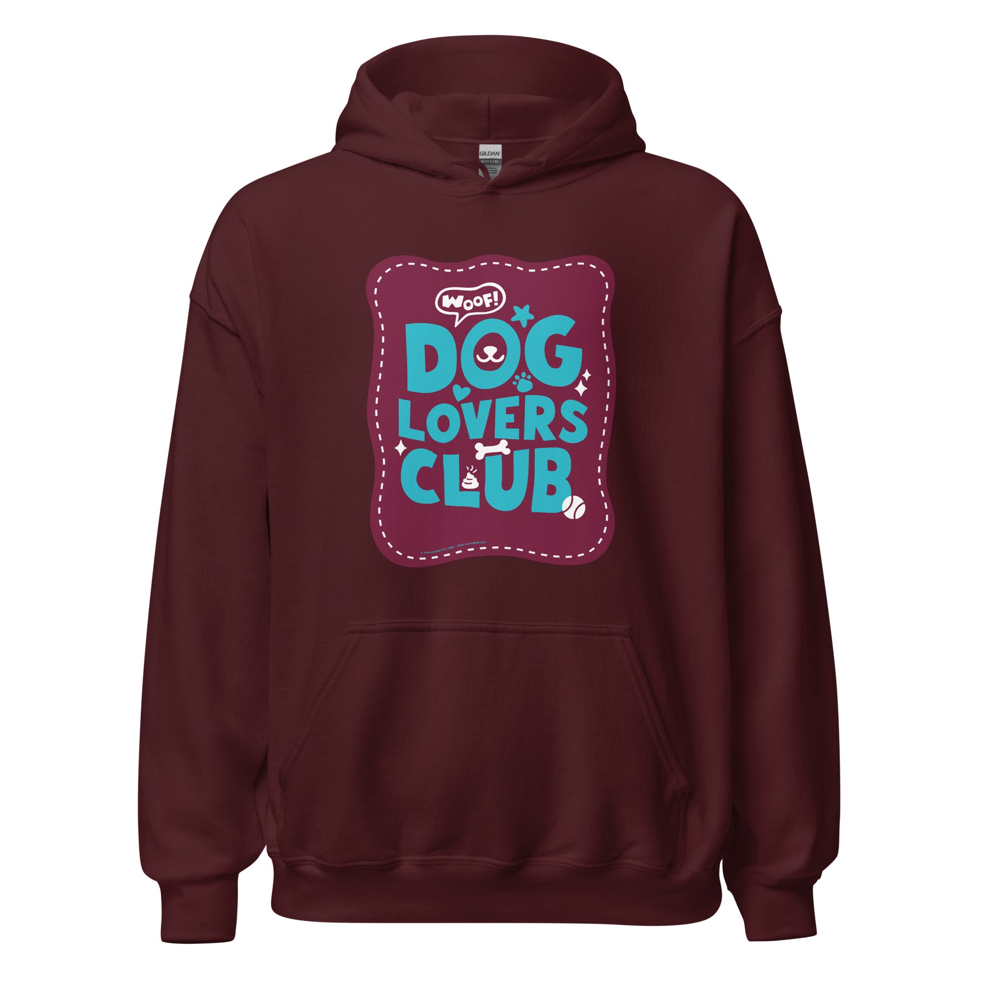 Masha and the Bear Friends Dog Lovers Club Unisex Hoodie Maroon T-SHIRT