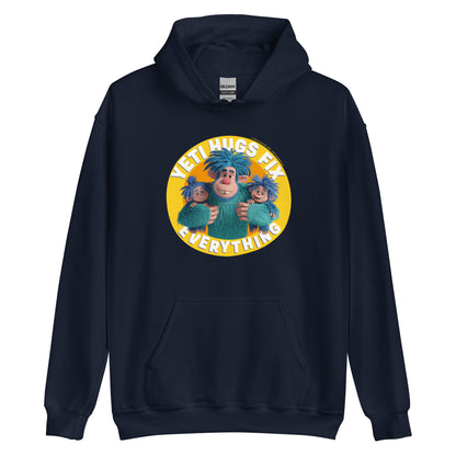 Masha and the Bear Friends Hugs Fix Everything Unisex Hoodie Navy T-SHIRT
