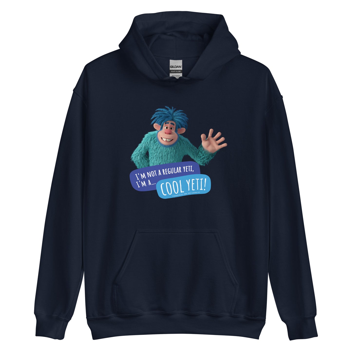 Masha and the Bear Friends Cool Yeti Unisex Hoodie Navy T-SHIRT