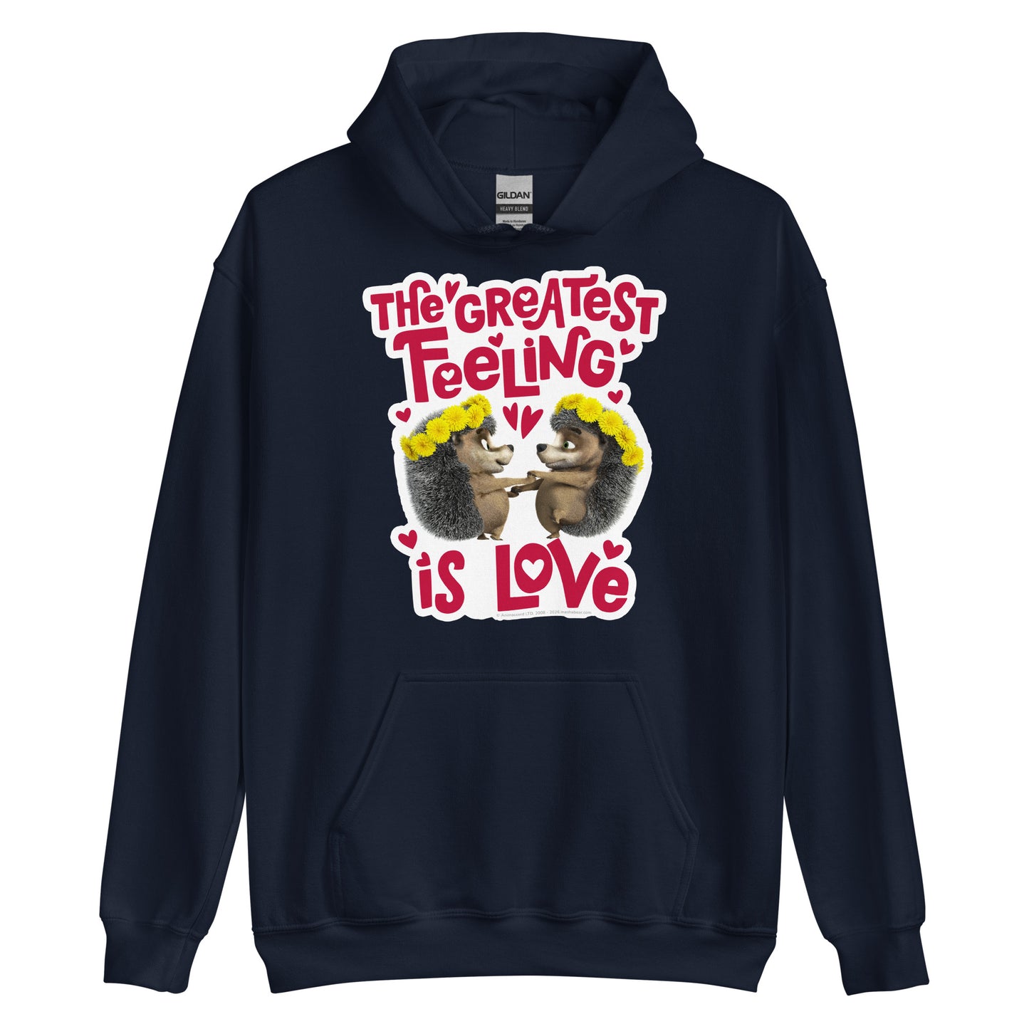 Masha and the Bear Friends Greatest Feeling Unisex Hoodie Navy T-SHIRT