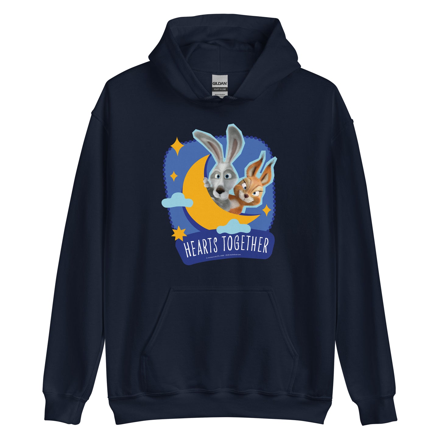 Masha and the Bear Friends Hearts Together Unisex Hoodie Navy T-SHIRT