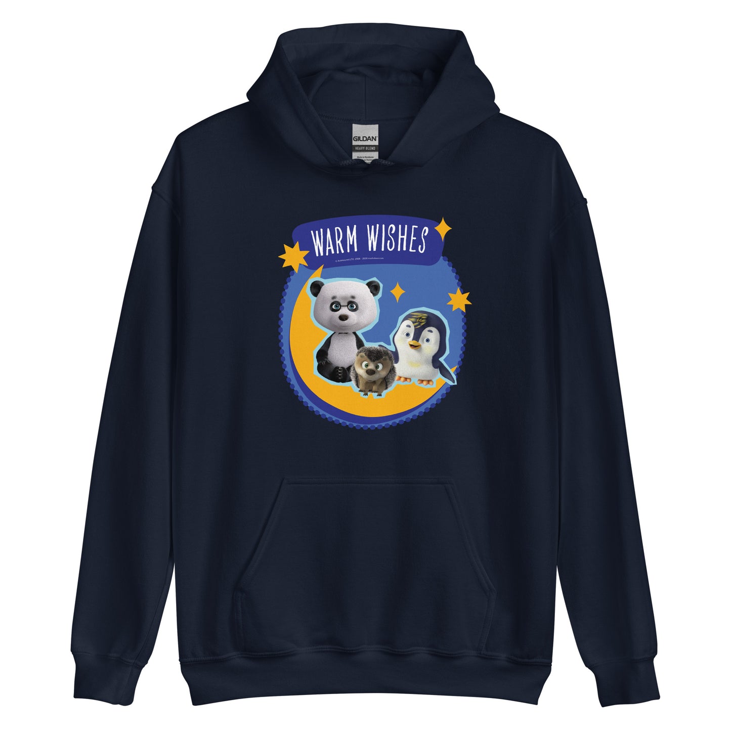Masha and the Bear Friends Warm Wishes Unisex Hoodie Navy T-SHIRT