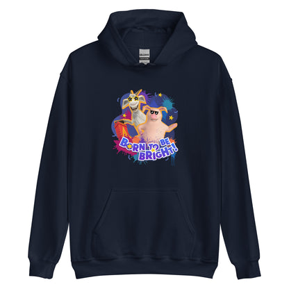 Masha and the Bear Friends Born To Be Bright! Unisex Hoodie Navy T-SHIRT