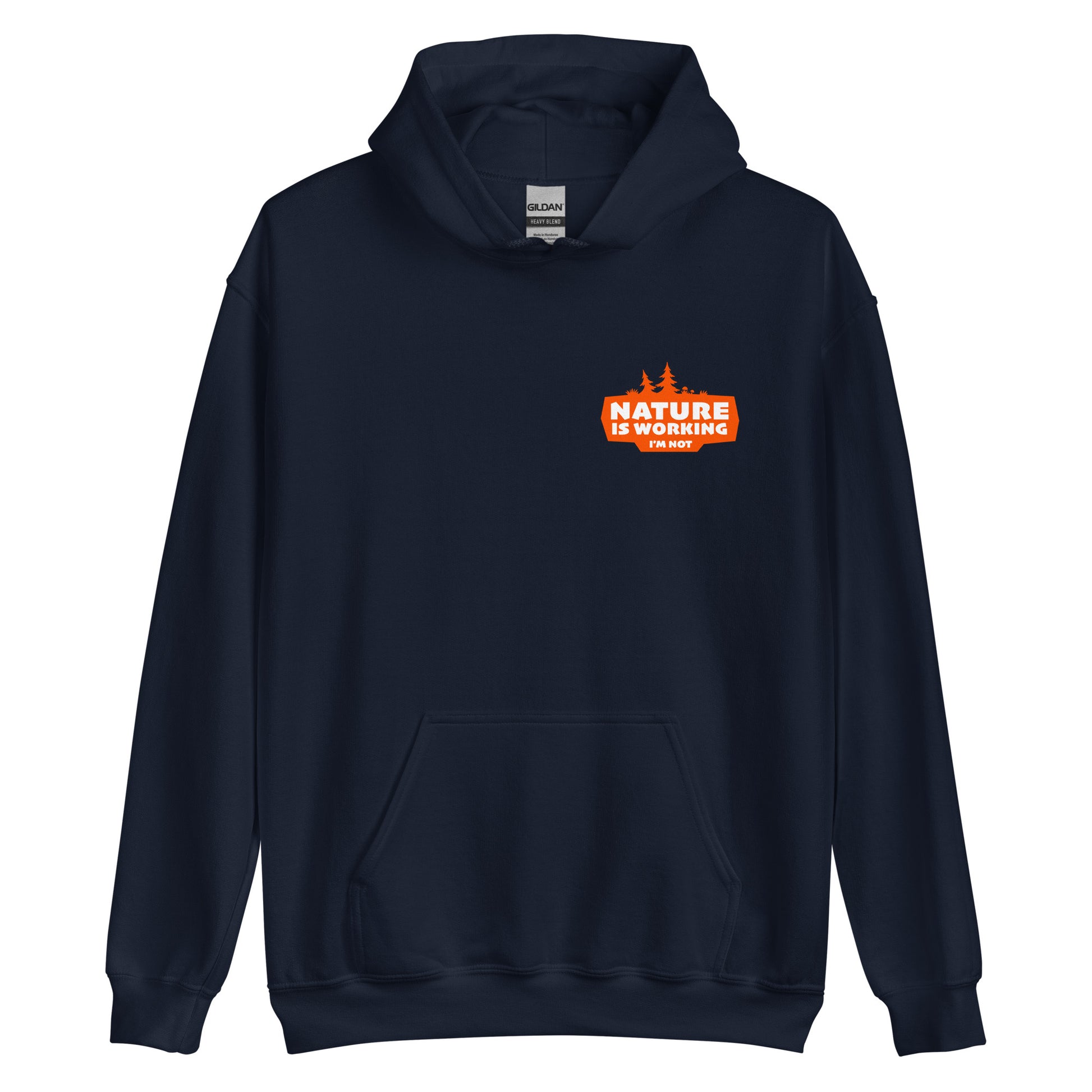 Masha and the Bear Friends Nature is Working Unisex Hoodie with Back Print Navy T-SHIRT