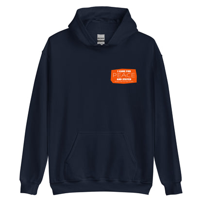 Masha and the Bear Friends I Came for Peace Unisex Hoodie with Back Print Navy T-SHIRT