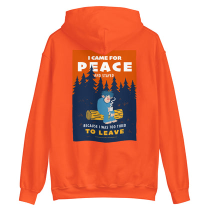 Masha and the Bear Friends I Came for Peace Unisex Hoodie with Back Print T-SHIRT