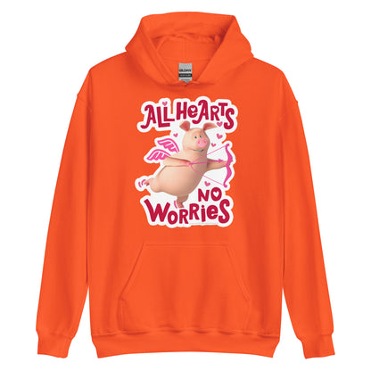 Masha and the Bear Friends No Worries Unisex Hoodie Orange T-SHIRT