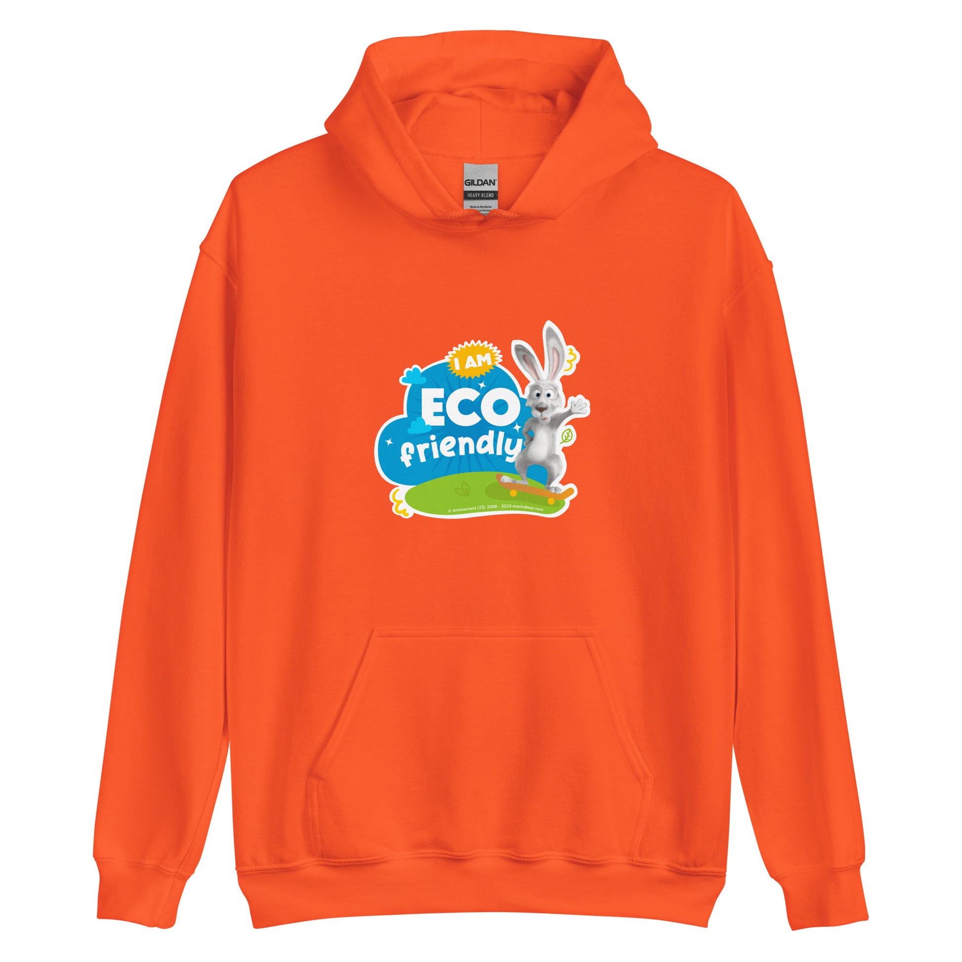 Masha and the Bear Friends Eco Friendly Unisex Hoodie Orange T-SHIRT