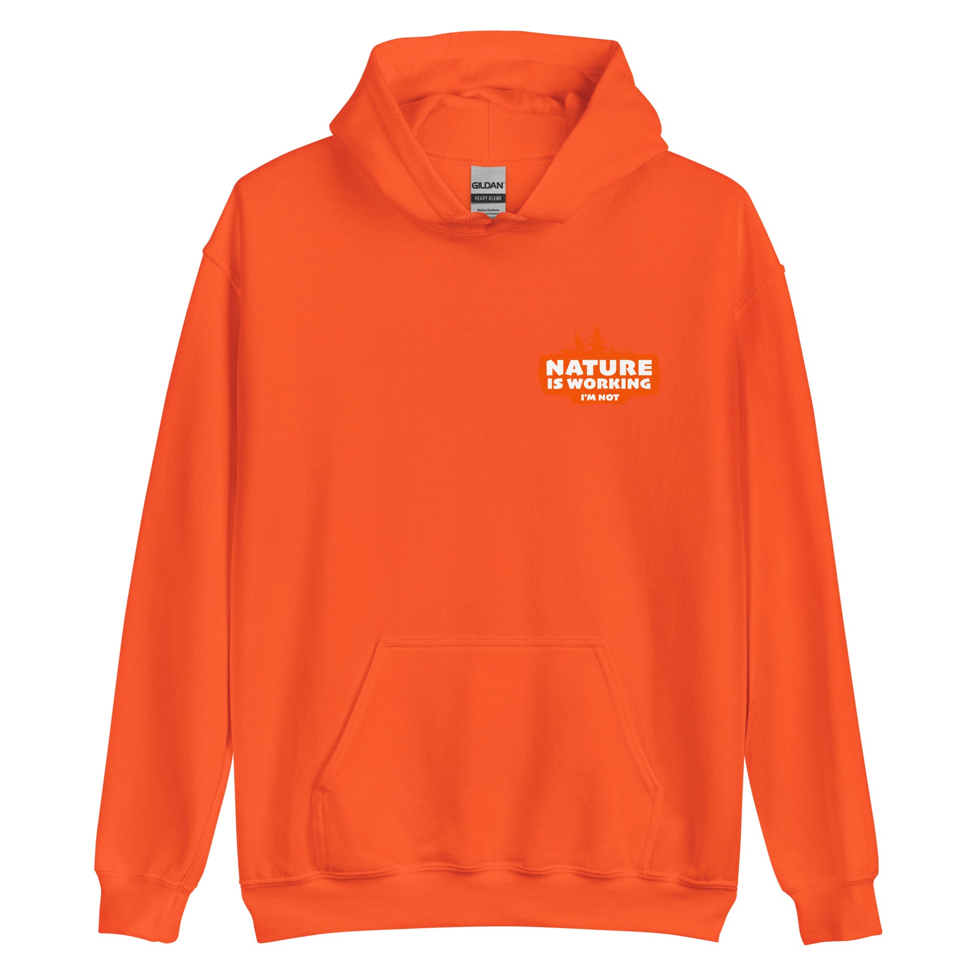 Masha and the Bear Friends Nature is Working Unisex Hoodie with Back Print Orange T-SHIRT