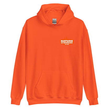Masha and the Bear Friends Nature is Working Unisex Hoodie with Back Print Orange T-SHIRT