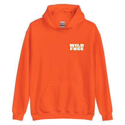 Masha and the Bear Friends Wild and Free Unisex Hoodie with Back Print Orange T-SHIRT